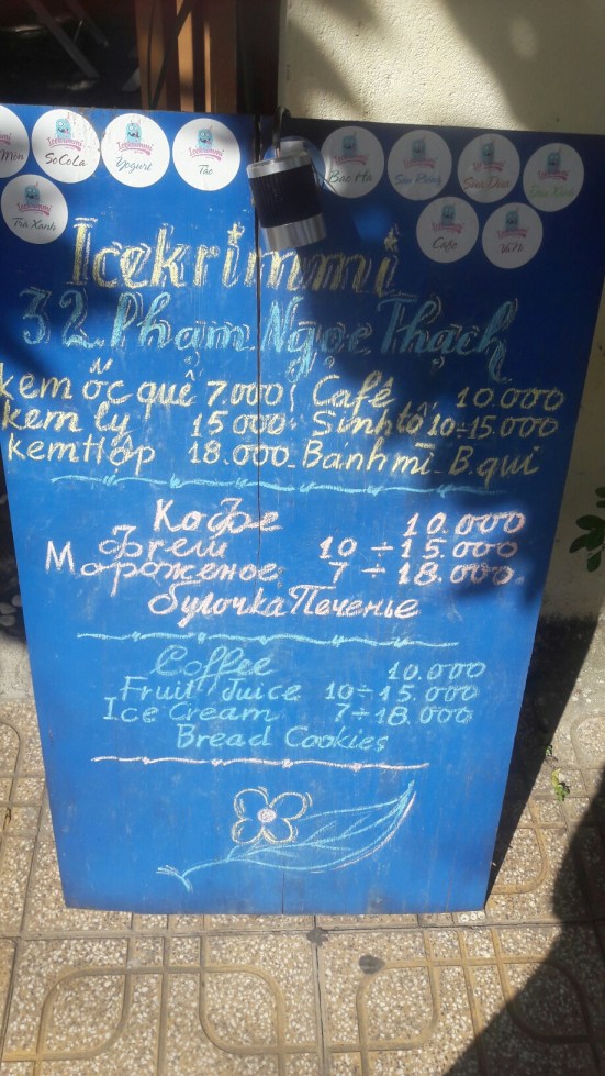 CARTE DU CAFE ICEKRIMMY
